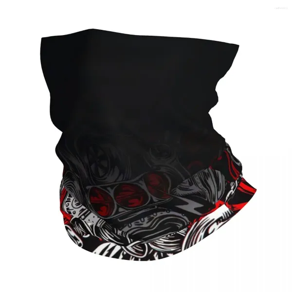 Foulards crâne rouge Graffiti Art motif Bandana cou guêtre Motocross Wrap écharpe cagoule équitation unisexe adulte coupe-vent