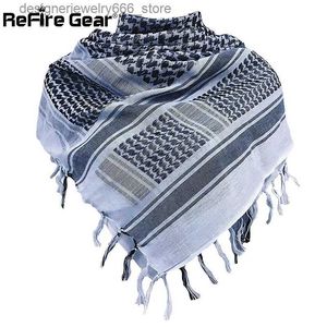 Bufandas ReFire Gear Árabe Táctico Shemagh Bufanda Ejército Desierto Sombreros Militar Keffiyeh Bufandas % Algodón Paintball Combate Bufanda árabe Q231202