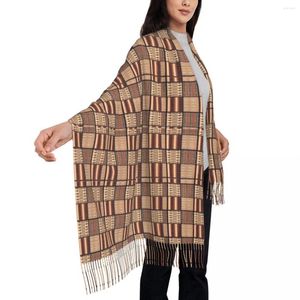 Foulards Rétro Africain Écharpe Vintage Imprimer Chaud Doux Châle Wrap Avec Long Gland Femmes Wraps Automne Design Foulard