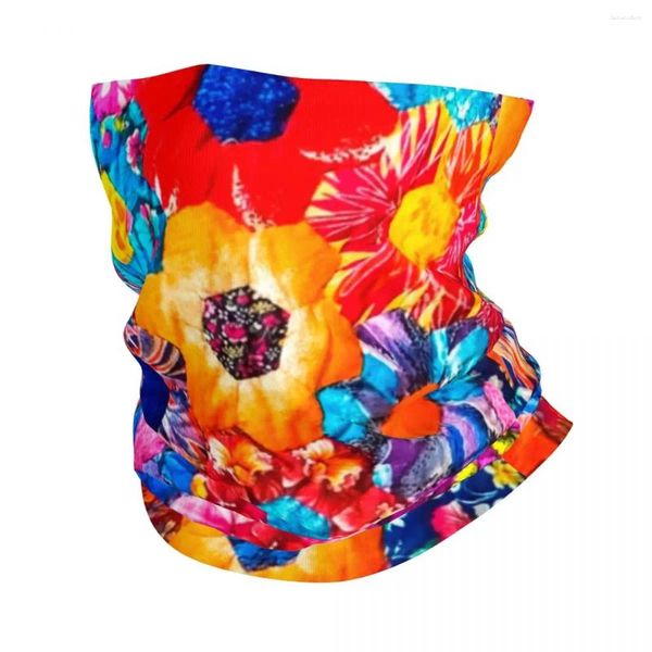 Foulards Rétro Fleurs Patchwork Bandana Cou Couverture Imprimé Cagoules Visage Écharpe Multifonctionnel Bandeau Équitation Hommes Adulte Respirant