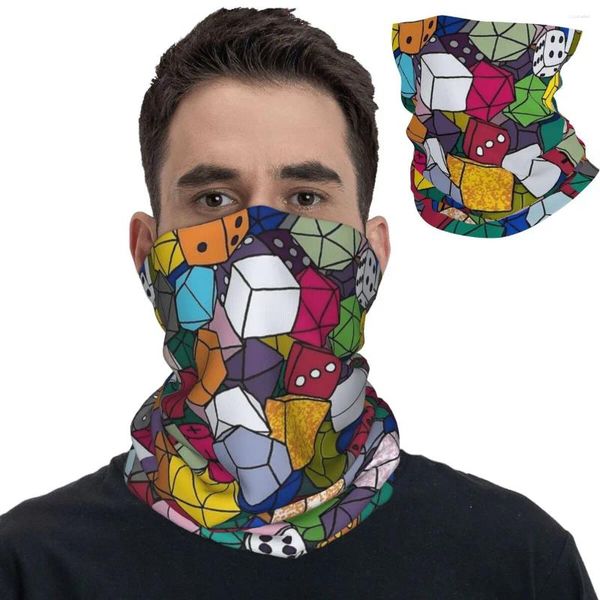 Cradions RPG Dice DND Bandana Neck Gaiter Imprimé Cartoon BALACLAVAS MAGIC SCARF TOUP TEMP TANQUE CHAUD