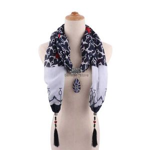 Bufandas Runmeifa 2020 Joyería de algodón Declaración Collar Colgante Bufanda Mujeres Bohemia Pañuelo Foulard Femme Accesorios Hijab StoresL231204