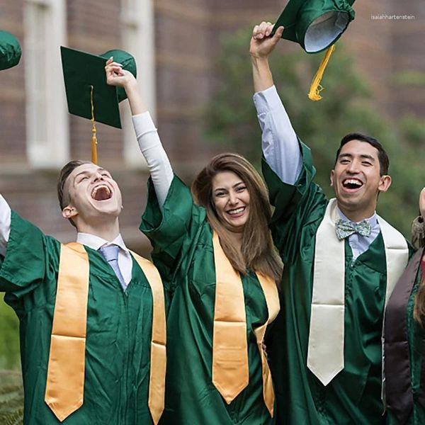 Écharpes en satin graduation volé une ceinture pour les adultes hontes unisexes écharpe bachelor accessoires 2024 honneurs