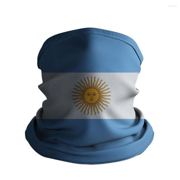 Bufandas SBIP Bandera de Argentina Logotipo del equipo Vendaje Cubierta para el cuello Producto Máscara Bufanda Lavable multifuncional para hombres y mujeres Adultos