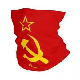 Schals SBIP UDSSR CCCP Russische Sowjetische Flagge Bandana Halsabdeckung Bedruckte Maske Schal Multifunktionale Kopfbedeckung Angeln Unisex Erwachsene Winter