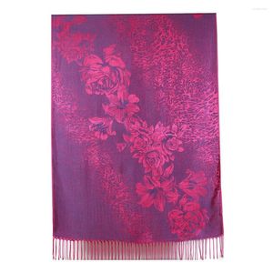 Foulards Foulard Soie Mode Mujer Hijab Jacquard Cachemire Pashmina Foulard Femme Châles Silencieux Étole Wrap Gland