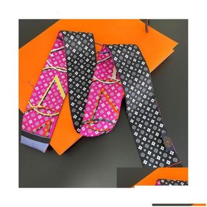 Foulards écharpes desserre lettres imprimées accessoires de poignée de soie gants enveloppes enroulé le portefeuille sac à main sac à main