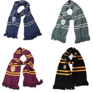 Bufandas Bufandas Escuela de Magia Slytherin Ravenclaw Hufflepuff Bufanda Parche Bordado Wizard College Pañuelo Cosplay