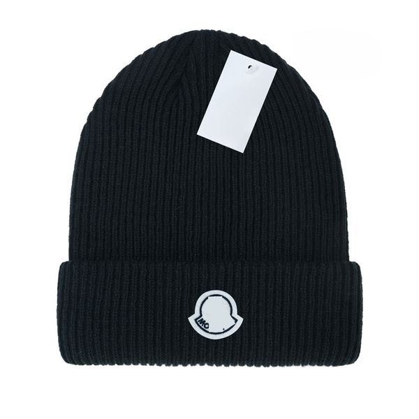 Créateur de mode MONCLiR 2023 automne et hiver nouveau chapeau de laine tricoté chapeau tricoté de luxe site officiel version 1: 1 bonnet artisanal 23 couleurs