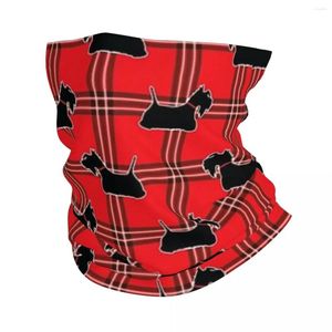 Foulards Scottish Terrier Chiots mignons Bandana Couverture de cou Imprimé Foulard chaud Chapeaux Cyclisme Unisexe Adulte Lavable