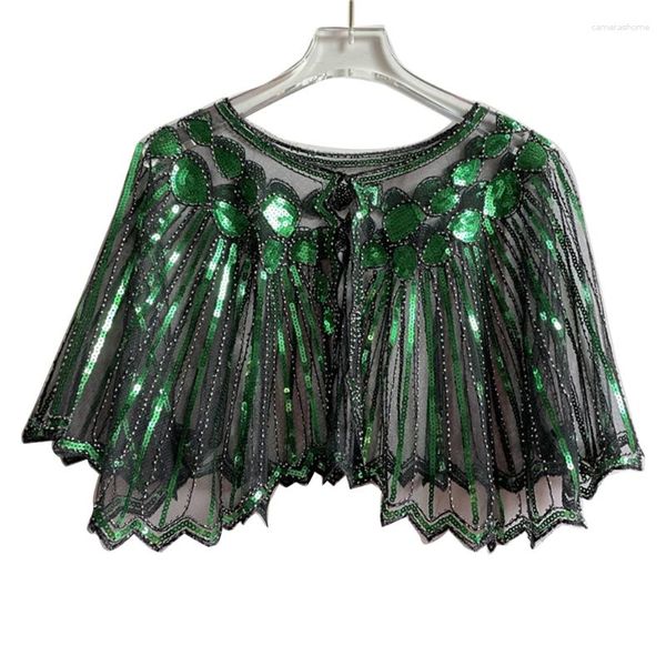 Écharpes Paillettes Flapper Châles Wraps Pour 1920 s Prom Jeune Et Belle Beauté Écharpe Perlée Sequin Robe De Soirée R7RF