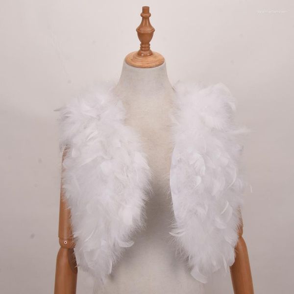 Bufandas Mantón de piel sexy con plumas de avestruz reales Moda Mujeres Capas Otoño Invierno Estilo