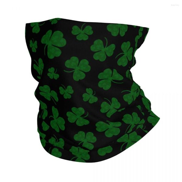 Bufandas hoja de trébol verde Bandana cuello polaina estampado pasamontañas bufanda mágica diadema multifuncional pesca para hombres adultos toda la temporada