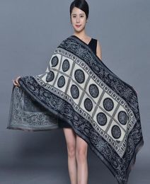 Sjaals sjaal winter sjaal warm dikke kwastjes cashmerely modeshow poncho cape dames pashmina dubbelzijds3558637