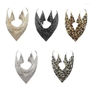 Foulards écharpe de paillettes brillantes pour la fête de bal boucle d'oreille légère dames fournitures de mascarade de mariage 3 pièces