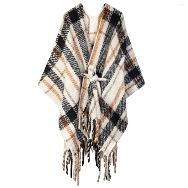 Foulards SIEPAKE femmes châles enveloppes Poncho pull Cape couverture ouvert avant écharpe manteau pour automne hiver femmes