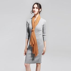Écharpes en mousseline de soie foulard 110X200cm tissu naturel couleur pure grande taille mode et châles en gros