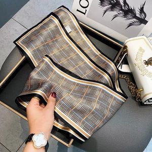 Écharpes écharpe en soie imprimées de marque concepteur de marque mince de luxe de luxe.