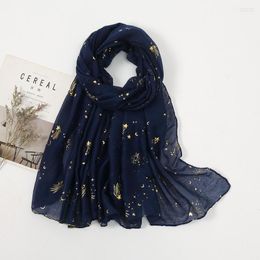 Foulards petit frais TR coton météore bronzant en mousseline de soie Hijab écharpe mode femmes Long châle Wrap musulman bandeau islamique Sjaal Turban