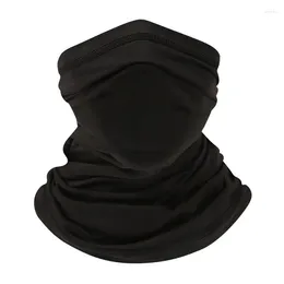 Écharpes écharpe en soie de couleur unie haute élastique sans couture bandana sport cyclisme de pêche à la pêche bouclier hommes collier de snood