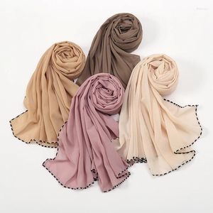 Foulards couleur unie Wrap châles bulle mousseline de soie femme musulmane hijab mode foulard plage fourld châle plaine sport écharpe turban