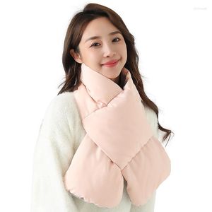 Bufandas Campo sólido Invierno Invierno Protección de cuello de bufanda para mujeres Bufandas de almacenamiento de calor Muffler Casual Foulard