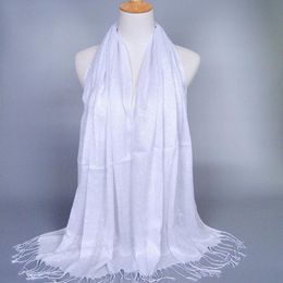 Écharpes printemps automne hiver femmes mode paillettes paillettes longues châles de châle enveloppe de coton couleur coton couleur