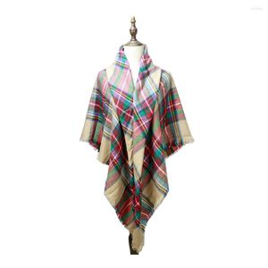 Foulards Carré Écharpe Hiver Cou Chaud Châles Grand Plaid En Peluche Poncho Femmes Capes Wraps Cils Gland