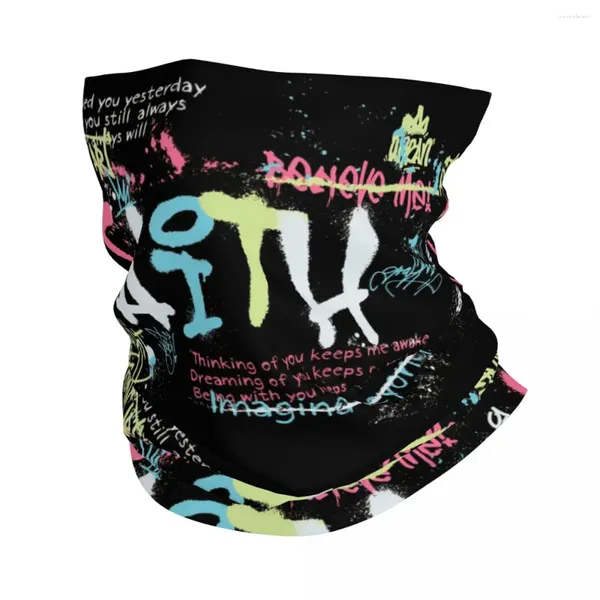 Foulards Street Graffiti Faith Slogan avec citations Bandana Couverture de cou Imprimé Moteur Motocross Art Motif Masque Facial Course