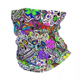 Sjaals Sugar Skull Bandana Neck Gaiter Gedrukte kunst Balaclavas Magic Sjalf Multifunctioneel hoofddeksels Running For Men Women Windvrij