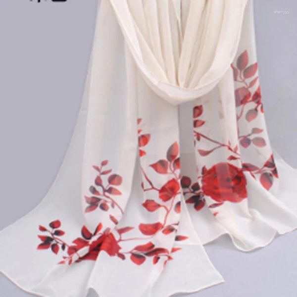 Écharrés écharpe en mousseline d'été papillons de châle féminin châle printemps infinie Hijab 150 40cm