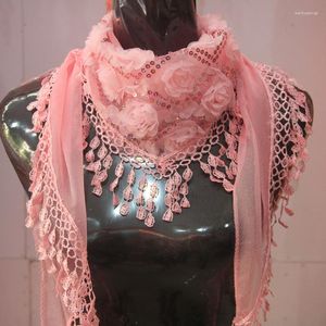 Bufandas de verano para mujer, bufanda triangular decorativa, chal de seda fina bordada con lentejuelas y flecos de gasa exquisita R105