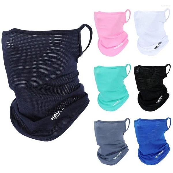 Écharpes d'été Masque de vélo de soie Sun Protection UV Full Face Sport Moto Écharpe Coupe-vent Anti-poussière Balaclava Cou Gaiter