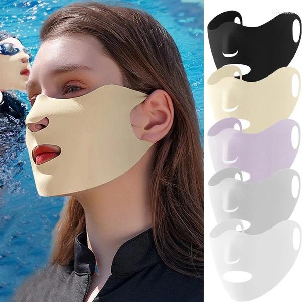 Échantillonnages Masque facial de soie d'été UV Protection solaire Sun Outdoor A réglable Men de respiration Femmes Running Cycling Sports