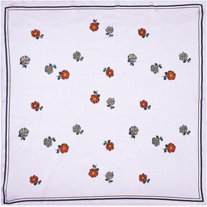 Sjaals zomer zijden sjaal 60 cm satijn chiffon kleine dames bloemen licht paars vierkant