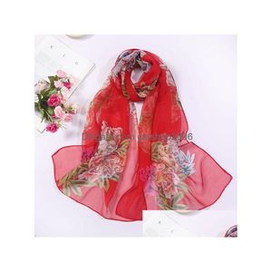 Foulards Été Femmes Slik Écharpe Sunsn Colorf Châle Wraps Florals Mince Plage Écharpes Drop Delivery Accessoires De Mode Chapeaux Gants Dhe8L