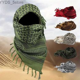 Foulards Été femmes tactique arabe écharpe hiver coupe-vent en plein air hommes mode Hijab écharpe printemps armée Plaid tête écharpe garder au chaud YQ231114