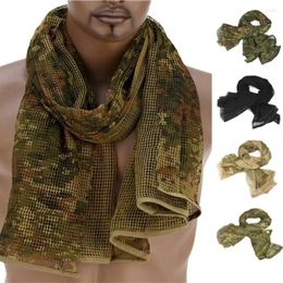 Bufandas bufanda táctica camuflaje de malla cuello de malla neta de neto de neto de neto velo envoltura bandana