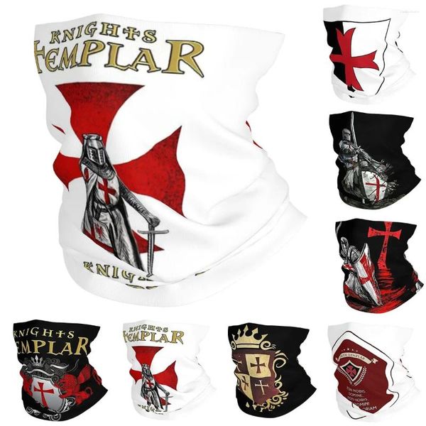 Foulards Templar Shield Cross Knights Bandana Cou Gaiter Imprimé Écharpe Magique Chaud Chapeaux Cyclisme Pour Hommes Femmes Adulte Lavable