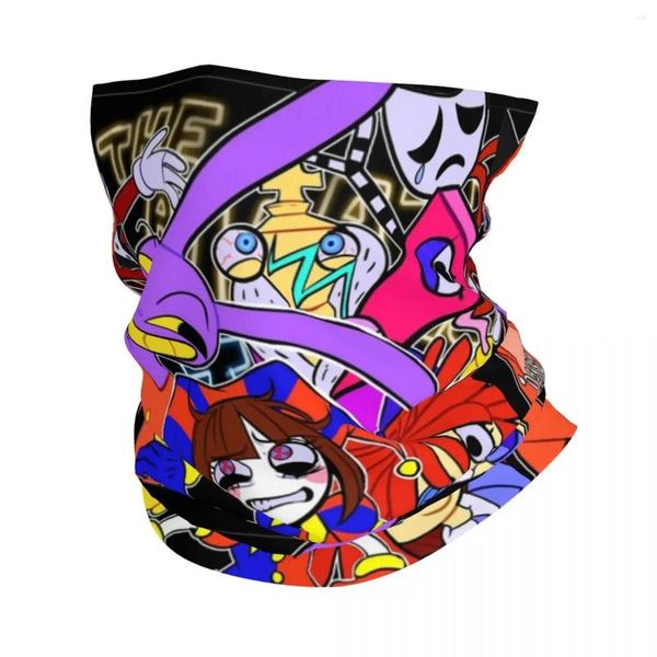 Bufandas The Amazing Digital Circus Bandana Neck Gaiter Pomni y Jax Caine Pasamontañas Máscara Bufanda Multiuso Ciclismo Montar Adulto Invierno