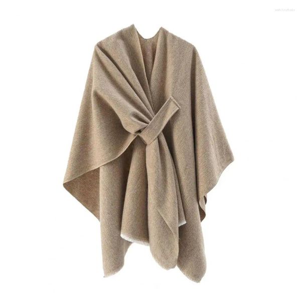 Bufandas Mantón térmico Bufanda Acogedora Otoño Invierno Grueso Cálido Retro Cardigan A prueba de frío Capa a prueba de viento Protección suave del hombro