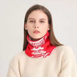 Foulards Épais Automne Hiver Chaud Crâne Anneau Écharpe Hommes Femmes Doux Collor Foulard En Plein Air Ski Masque Complet Bufanda Silencieux Cou Tricoté