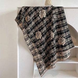 Foulards Épais Hiver Femmes Écharpe De Luxe Floral Chaud Châle Et Wrap Couverture En Cachemire Bufanda Echarpe Poncho Pashmina Accessoires