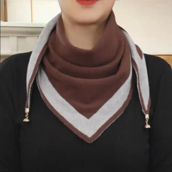 Écharpes épaisses et douces tricotées pour femmes, épaisses et chaudes avec lien magnétique pour la protection du cou, couleur plus chaude d'hiver