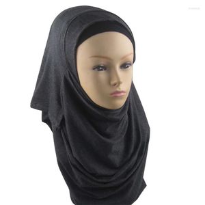 Sjaals TJ88 Easy Wear Women Muslim Crinke Hijab Scarf Femme Musulman zachte katoenen hoofddoek Islamitische sjaals en wraps 180 70cm