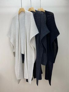 Écharpes haut de gamme femmes mode cachemire évider châle écharpe élégante dame tout match pull cape cardigan manteau