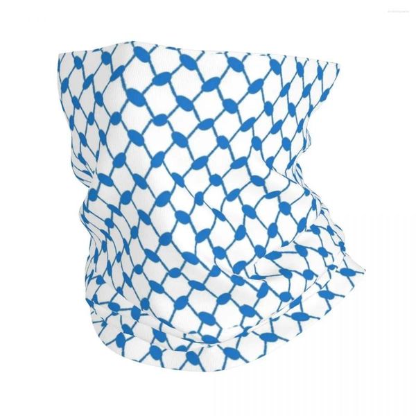 Foulards traditionnels Keffiyeh bleu Bandana cou couverture impression Kufiya Shemagh cagoules visage écharpe chapeaux course unisexe adulte coupe-vent