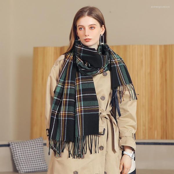 Foulards Tendance Produits Plaid Écharpe Femmes 2023 Automne Hiver Cachemire Châle Pour Dames Mode Unisexe Bufandas Invierno Mujer