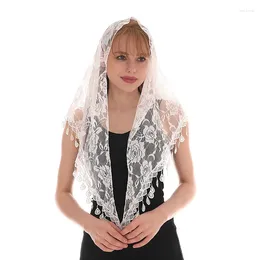Écharpes triangle voile écharpe mélangée jacquard rose châles pour femmes paire de prière musulmane bandeau de mariage