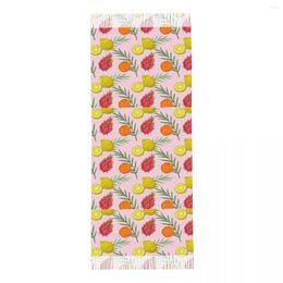 Foulards Motif De Fruits Tropicaux Femmes Écharpe D'hiver Châle Et Wrap Bandana Gland Femelle